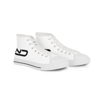 Natalie Decker ND logo with signature tongue High Top Sneakers — Minimal Black Logo Men’s Canvas Shoes